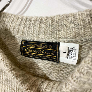 80's "made in USA" Eddie Bauer メランジ ウール ニット セーター