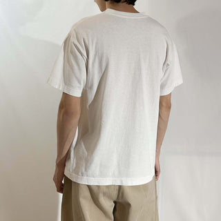 90's "made in USA" Fruit of the Loom "THE EVOLUTION OF AUTHORITY" プリント Tシャツ