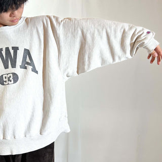 90's champion "極太アーム" IOWA カレッジ スウェット シャツ