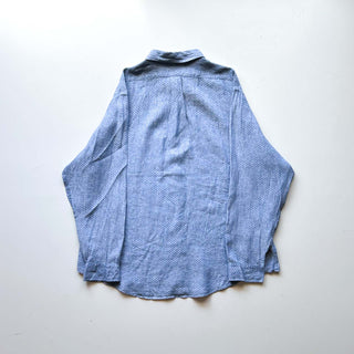 00's Brooks Brothers リネン 総柄 ボタンダウン L/Sシャツ