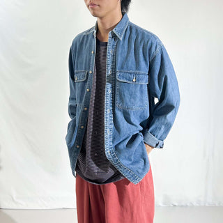 90's OLD GAP デニム レギュラーカラー L/Sシャツ