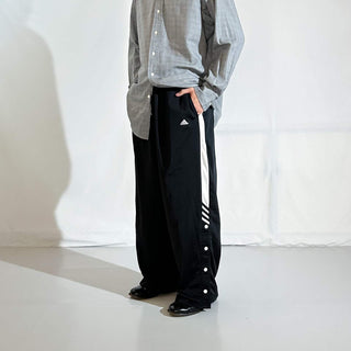 00's adidas ドローコード スナップ ワイド トラック パンツ