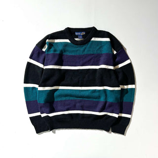 90's AMERICAN WEEKEND マルチボーダー ニット セーター