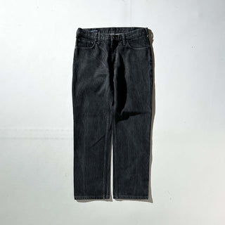 00's LANDS' END "先染め" ブラック デニム パンツ