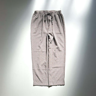 90's "made in USA" Fundamental Things ポリエステル×レーヨン チェック ワイド イージー パンツ