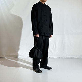 90's EASTERN COLLECTION ブラック チャイナ L/Sシャツ