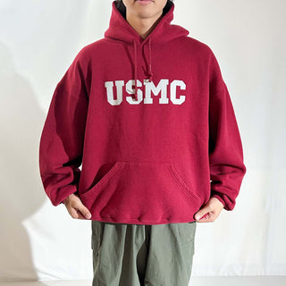 90's SOFFE "USMC" プリント スウェット パーカ