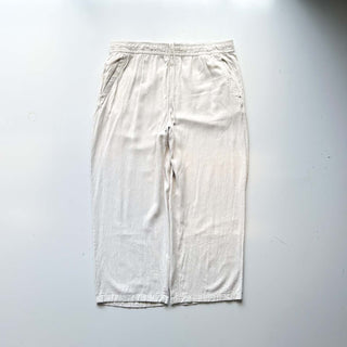 00's OLD NAVY リネン×レーヨン ドローコード ワイド イージー パンツ