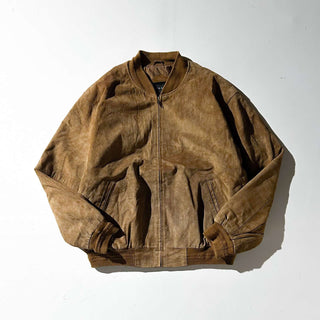 90's～00's Croft & Barrow キルティング レザー ブルゾン ジャケット