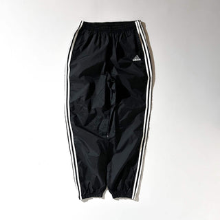 90's adidas ブラック ドローコード ナイロン パンツ