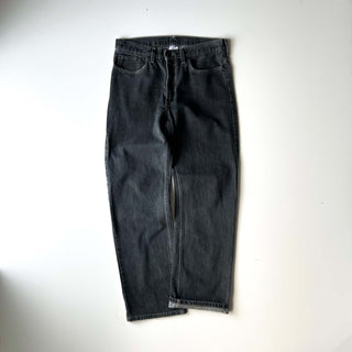 00's FADED GLORY "先染め" ストレート ブラック デニム パンツ