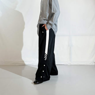 00's adidas ドローコード スナップ ワイド トラック パンツ