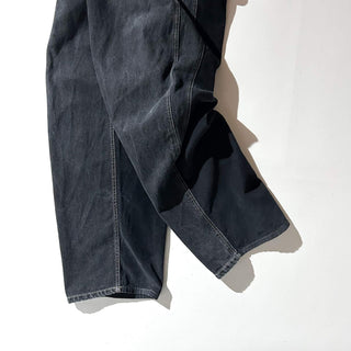 00's No Boundaries コーデュロイ×先染めブラック ワイド デニム パンツ