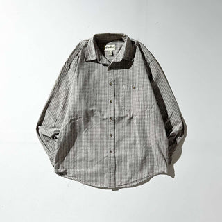 90's Eddie Bauer オックスフォード チェック ボタンダウン L/Sシャツ