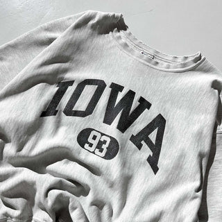 90's champion "極太アーム" IOWA カレッジ スウェット シャツ