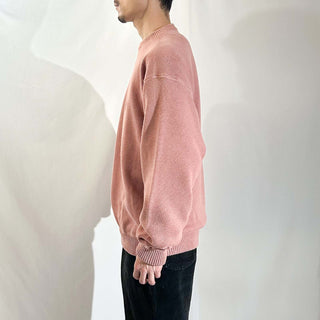 90's～ Tommy Hilfiger サーモンピンク 両V ワンポイント ニット セーター