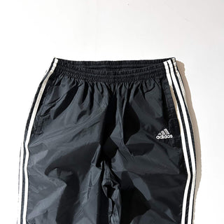 90's adidas ブラック ドローコード ナイロン パンツ