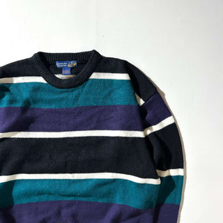 90's AMERICAN WEEKEND マルチボーダー ニット セーター