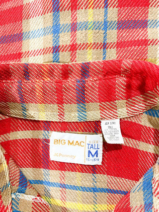 70's  BIG MAC  チェック  L/Sネルシャツ