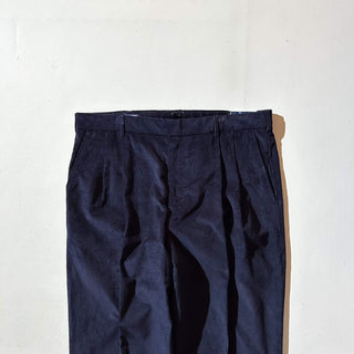 90's～ "deadstock" LANDS' END ２タック コーデュロイ パンツ (NAVY 35×32)