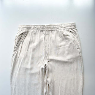 00's OLD NAVY リネン×レーヨン ドローコード ワイド イージー パンツ