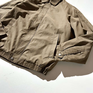 00's PERRY ELLIS PORTFOLIO ブラウン ピーチスキン セーリング ジャケット