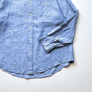 00's Brooks Brothers リネン 総柄 ボタンダウン L/Sシャツ