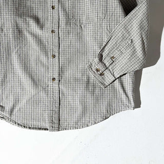 90's Eddie Bauer オックスフォード チェック ボタンダウン L/Sシャツ