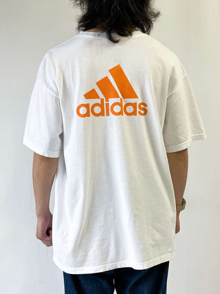 00's adidas バックロゴ プリント Tシャツ