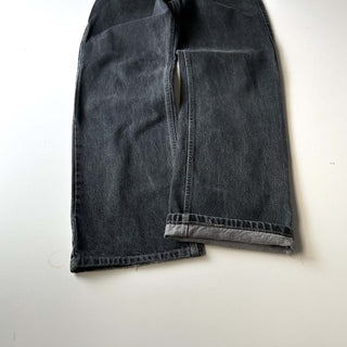 00's FADED GLORY "先染め" ストレート ブラック デニム パンツ