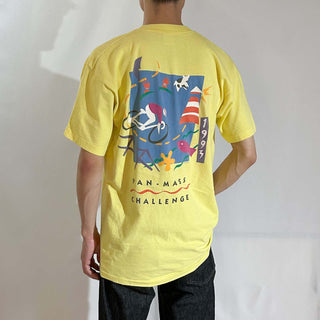 90's "made in USA" FRUIT OF THE LOOM "PAN-MASS CHALLENGE" 両面プリント Tシャツ