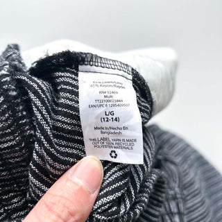 00's TIME AND TRU リネン×レーヨン ドローコード ストライプ ワイド イージー パンツ