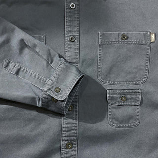 00's Eddie Bauer オメプリ 無地 グレー L/Sシャツ