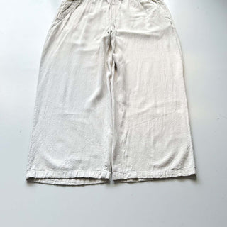 00's OLD NAVY リネン×レーヨン ドローコード ワイド イージー パンツ