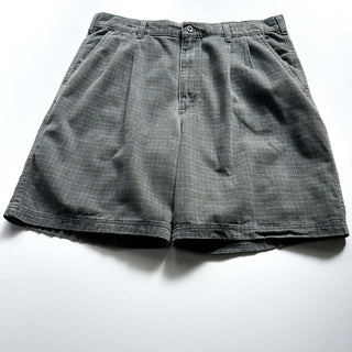 00's WOOLRICH オリーブ 2タック チェック ワイド ショーツ