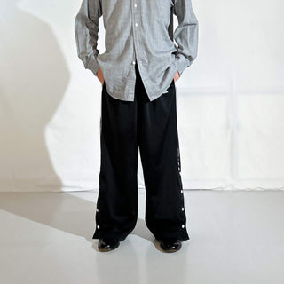 00's adidas ドローコード スナップ ワイド トラック パンツ