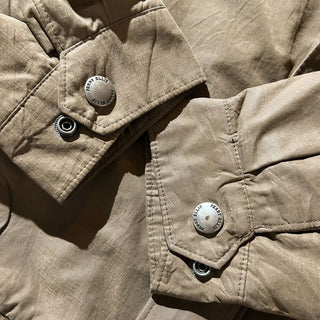 00's PERRY ELLIS PORTFOLIO ブラウン ピーチスキン セーリング ジャケット