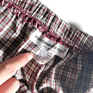 90's "made in USA" Fundamental Things ポリエステル×レーヨン チェック ワイド イージー パンツ