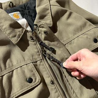 ～00's Carhartt 裏キルティング ラグラン ダブルジップ ワーク ジャケット