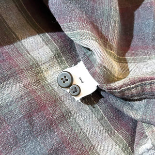 00's ARROW オンブレ風 チェック ボタンダウン L/Sネルシャツ