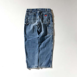 00's Dickies ボロ ワイド ペインター デニム パンツ