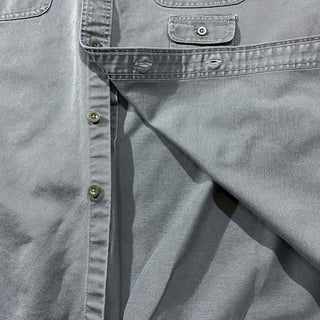 00's Eddie Bauer オメプリ 無地 グレー L/Sシャツ