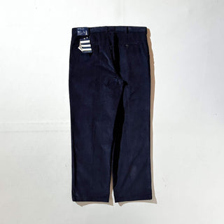90's～ "deadstock" LANDS' END ２タック コーデュロイ パンツ (NAVY 35×32)
