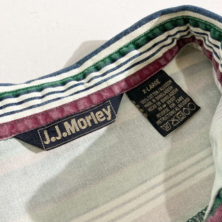 80's～90's J.J.Morley マルチストライプ L/S シャツ