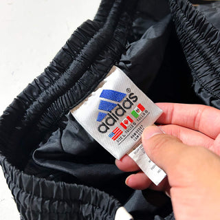 90's adidas ブラック ドローコード ナイロン パンツ