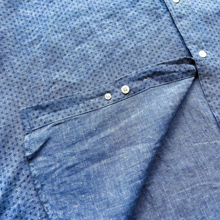 00's Brooks Brothers リネン 総柄 ボタンダウン L/Sシャツ