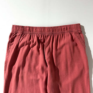 00's OLD NAVY リネン×レーヨン ドローコード イージー パンツ(コーラルピンク)