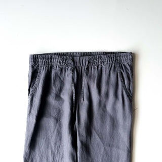 00's L.L.Bean ダークグレー ドローコード リネン ワイド イージー パンツ