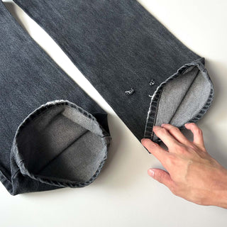 00's FADED GLORY "先染め" ストレート ブラック デニム パンツ