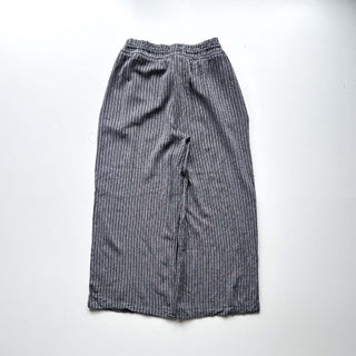 00's TIME AND TRU リネン×レーヨン ドローコード ストライプ ワイド イージー パンツ